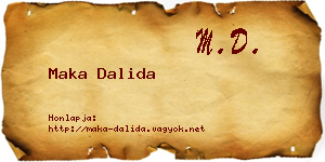 Maka Dalida névjegykártya